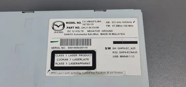 Mazda 6 (2012 - 2015) CVVM42F5JMA Магнитола / мультимедийная система — фото 4
