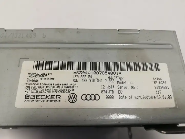 Audi A6 S6 C6 4F (2008 - 2011) 4F0035541L Магнитола / мультимедийная система — фото 2