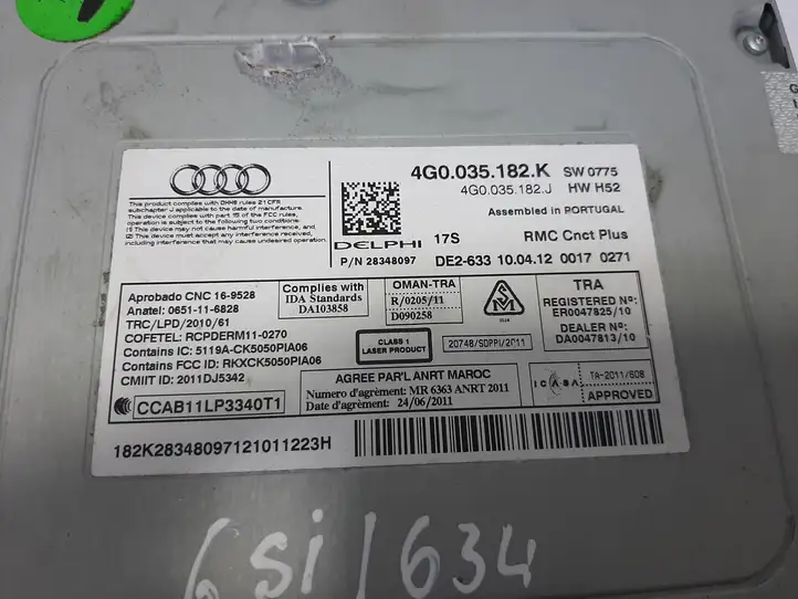 Audi A6 C7 (2011 - 2014) 4G0035182K Магнитола / мультимедийная система — фото 4