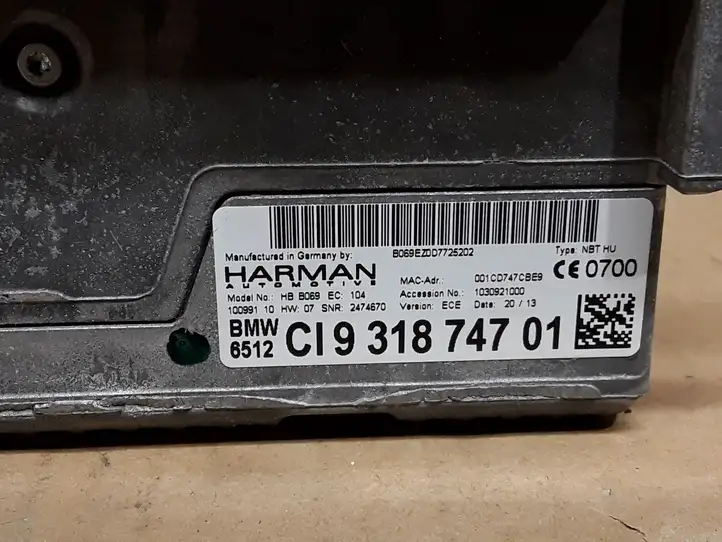 BMW 3 F30 F35 F31 (2012 - 2018) 9318747 Магнитола / мультимедийная система — фото 2