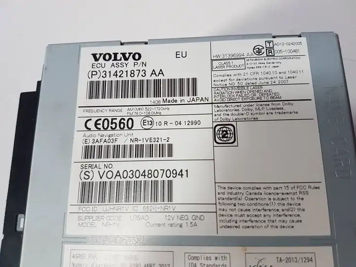 Volvo XC60 (2013 - 2017) 31421873AA Магнитола / мультимедийная система — фото 2