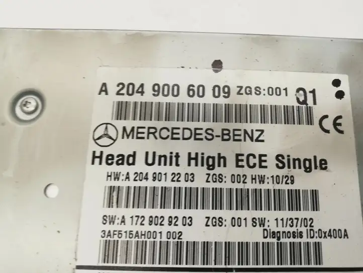 Mercedes-Benz C W204 (2007 - 2014) A2049006009 Магнитола / мультимедийная система — фото 4