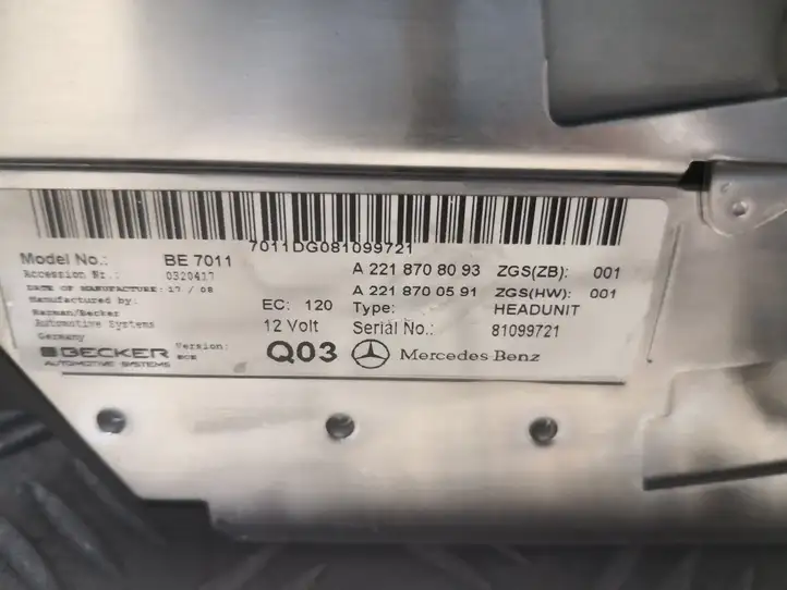Mercedes-Benz S W221 (2005 - 2013) 2218708093 Магнитола / мультимедийная система — фото 4