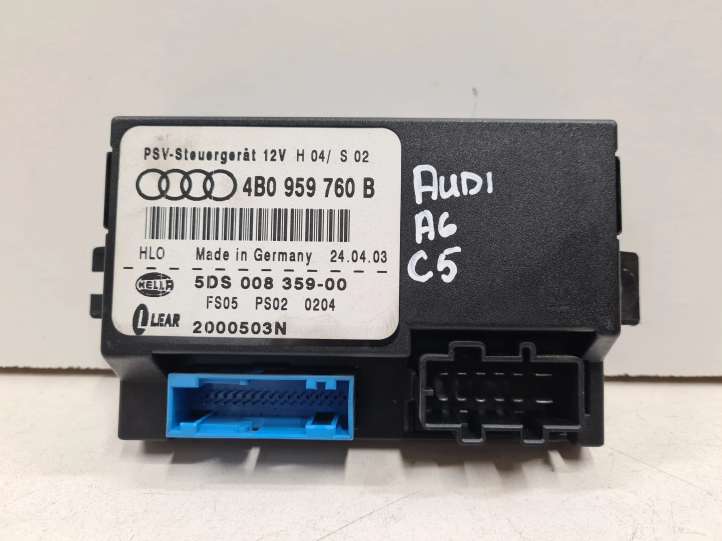 4B0959760B Audi A6 S6 C5 4B Sėdynės valdymo blokas