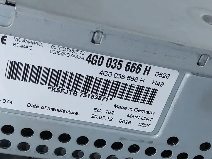 Audi A6 C7 (2011 - 2014) 4G0035666H Магнитола / мультимедийная система — фото 5