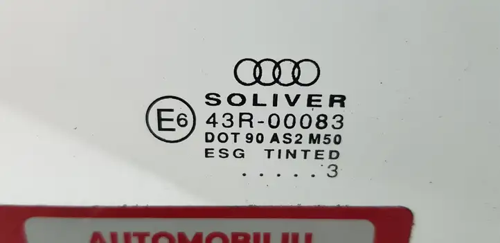 Audi A6 S6 C5 4B (2001 - 2004) 43R00083 Стекло передней двери — фото 2