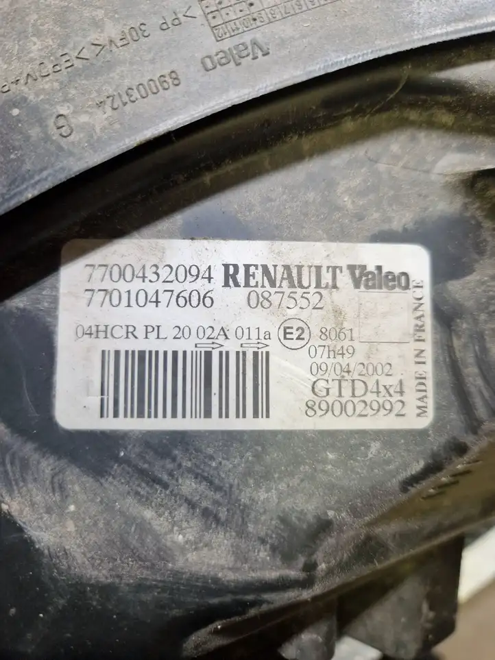 Renault Scenic I (1996 - 2003) 7700432094 Передняя фара — фото 2