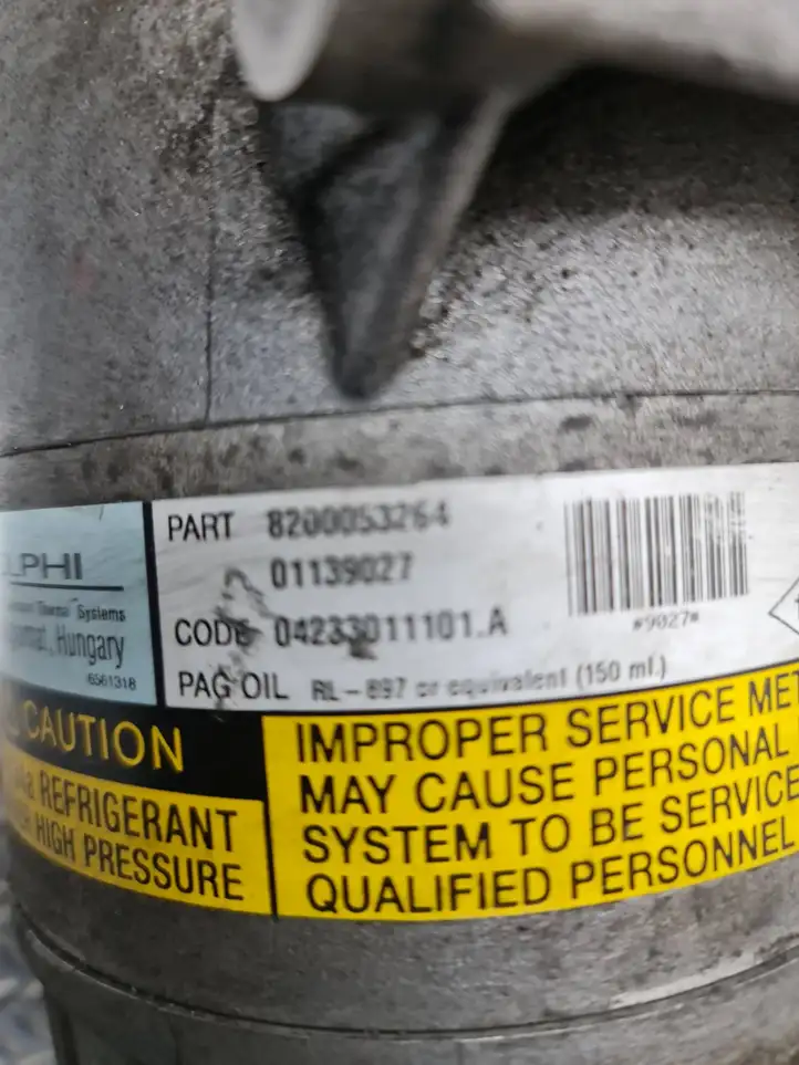 Nissan Primera (2001 - 2008) 8200053264 Компрессор (насос) кондиционера воздуха — фото 2
