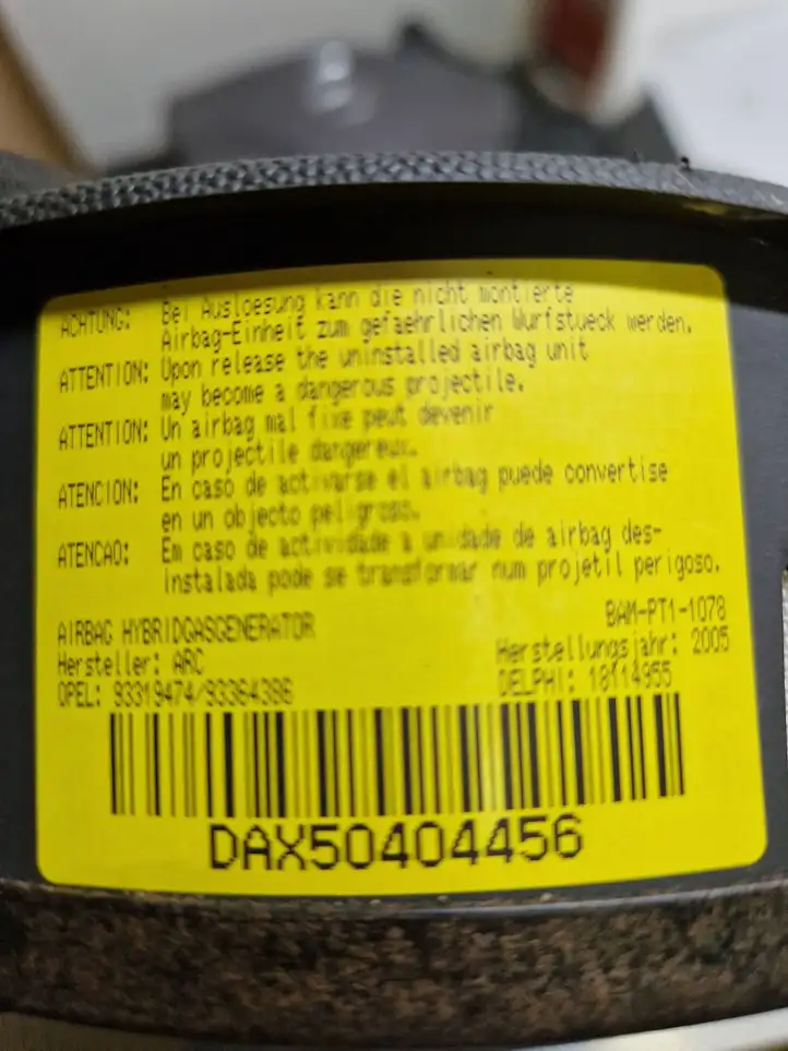 Opel Meriva A (2002 - 2006) 18114955 Подушка безопасности руля — фото 2