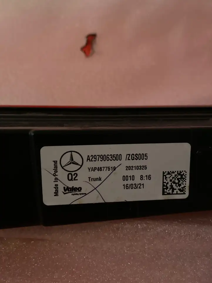 Mercedes-Benz EQS V297 (2021 - ) A2979063500 Задний фонарь в кузове — фото 4