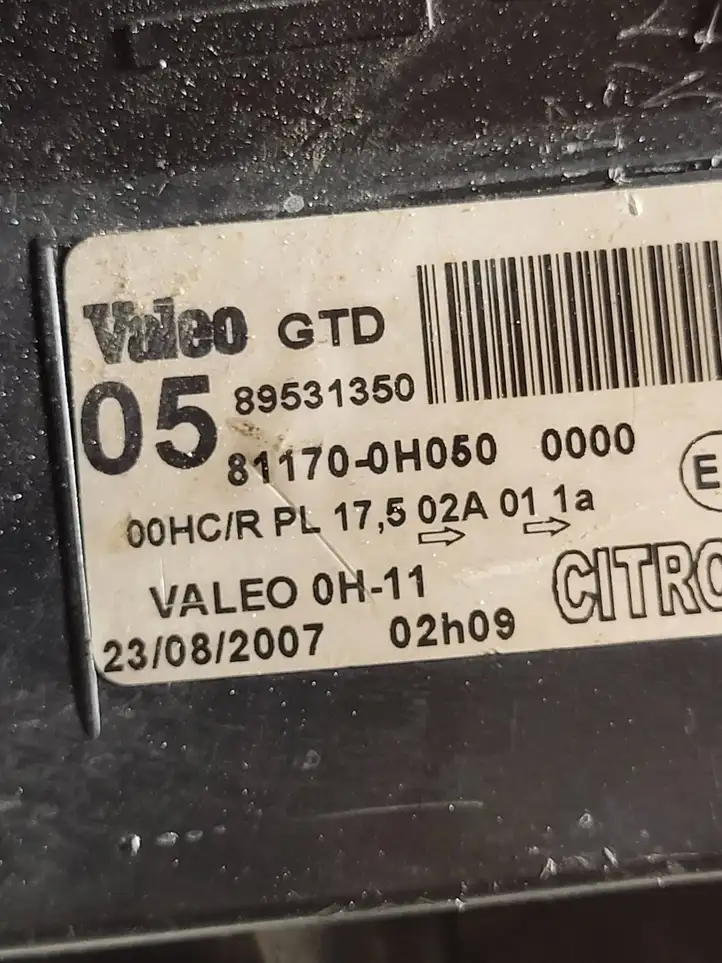 Citroen C1 (2006 - 2013) 811700H050 Передняя фара — фото 9