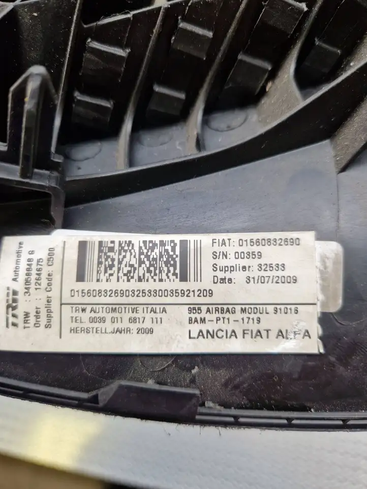 Alfa Romeo Mito (2008 - 2016) 01560832690 Подушка безопасности пассажира — фото 2
