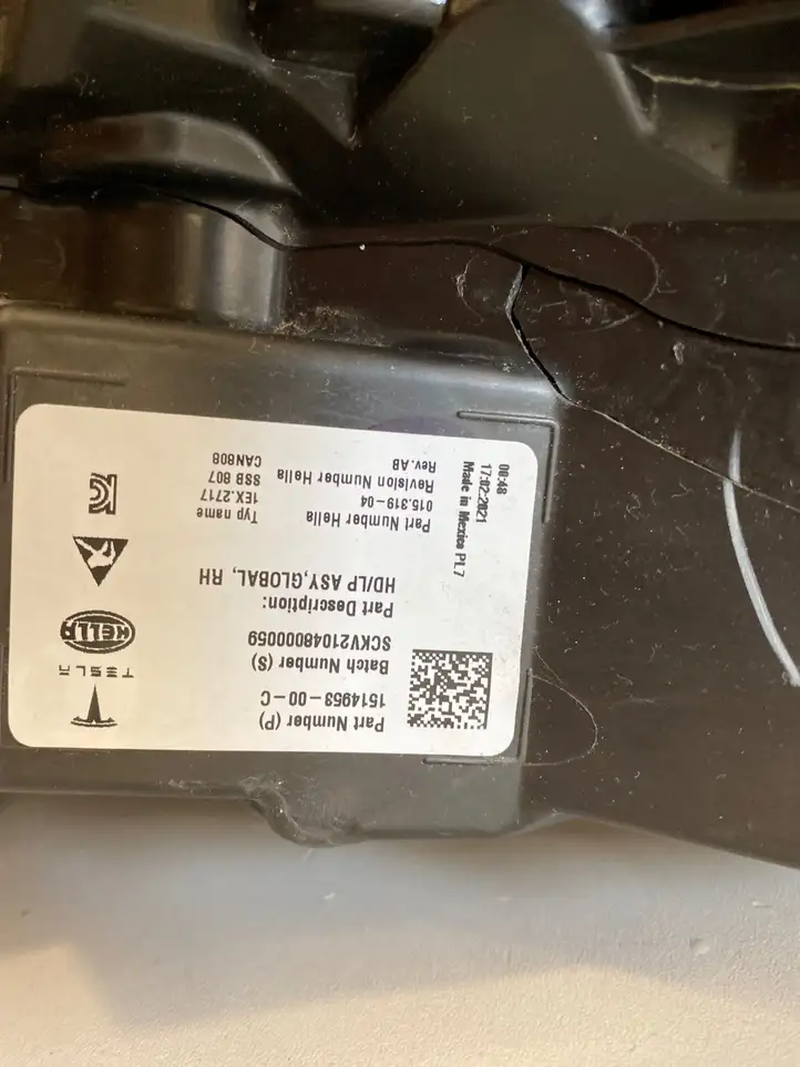 Tesla Model 3 (2017 - 2023) 151495300C Передняя фара — фото 6