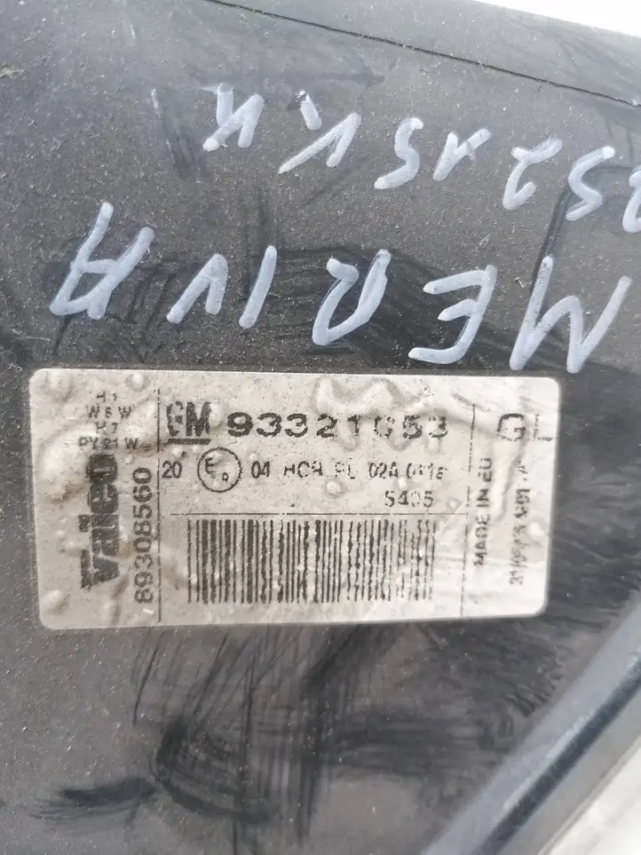 Opel Meriva A (2002 - 2006) 93321653 Передняя фара — фото 2