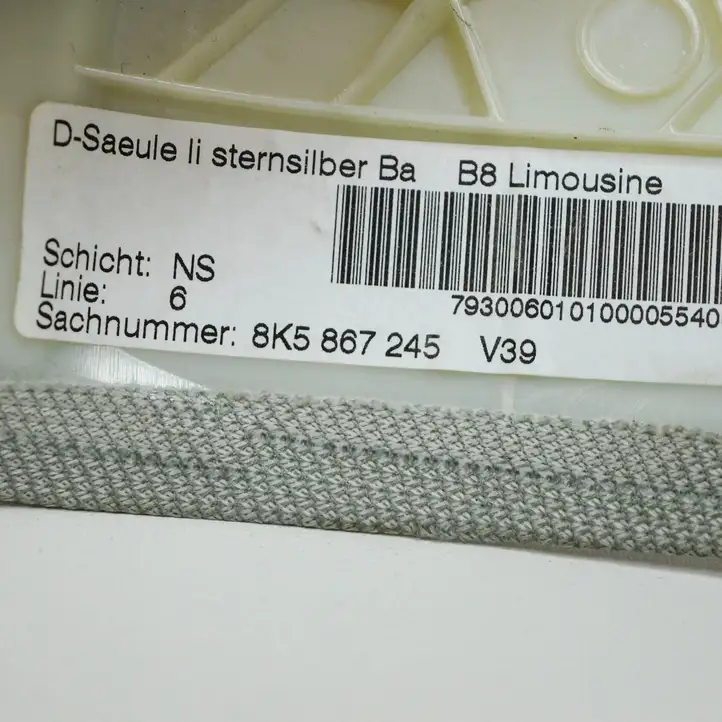 Audi A4 S4 B8 8K (2007 - 2011) 8K5867245 Обшивка стойки D нижняя — фото 4