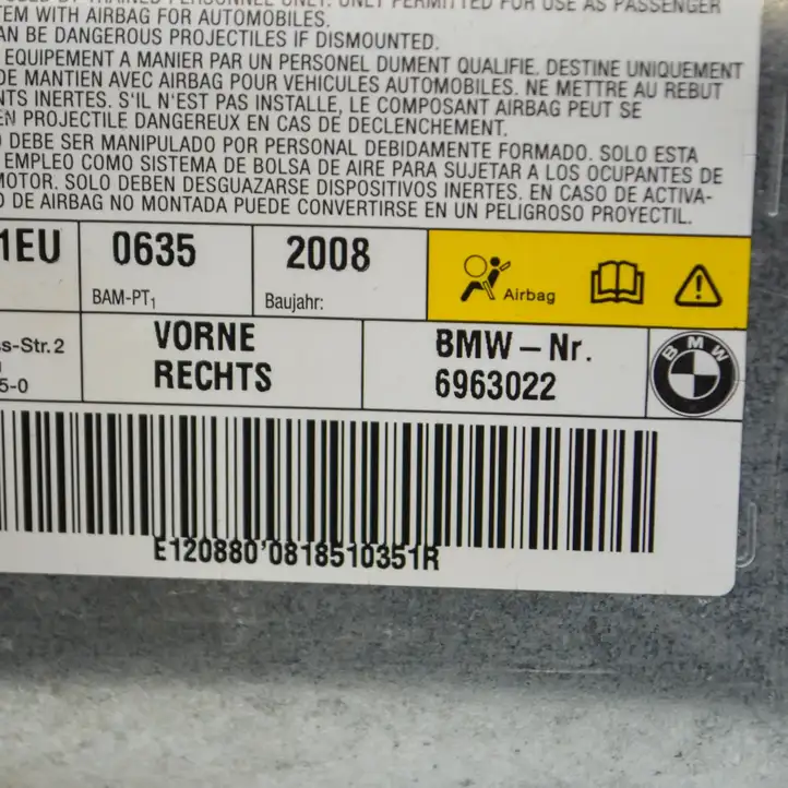 BMW 5 E60 E61 (2004 - 2010) 6963022 Подушка безопасности двери — фото 6
