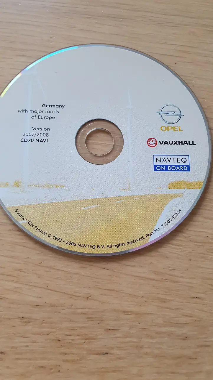 Opel Zafira B (2006 - 2008) T100012334 Навигационные карты CD/DVD — фото 1