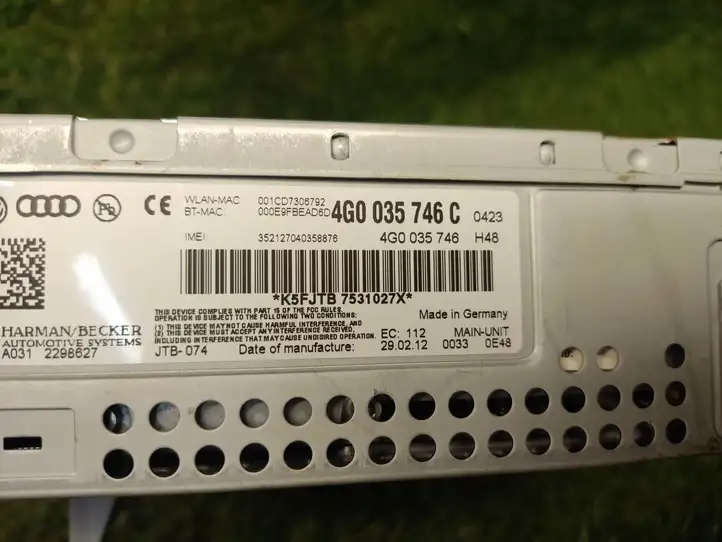 Audi A6 C7 (2011 - 2014) 4G0035746C Магнитола / мультимедийная система — фото 3