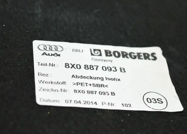 Audi A1 (2010 - 2014) 8X0887093B Прочие детали салона — фото 3