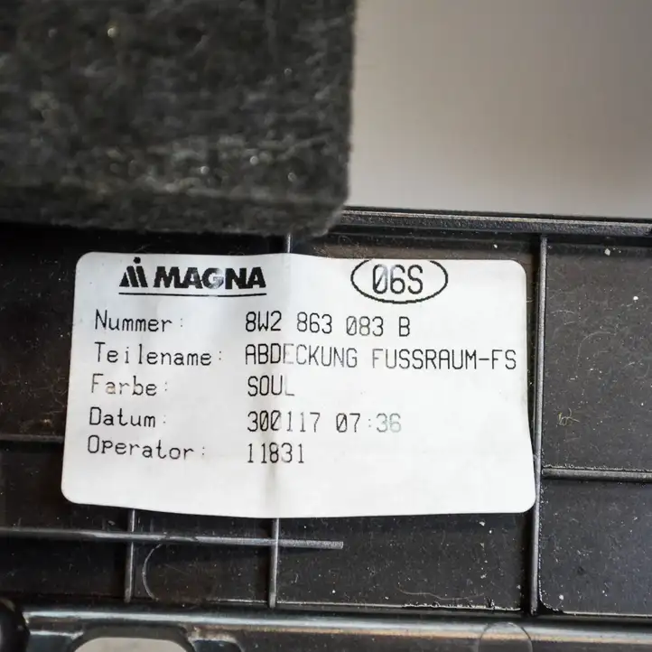 Audi A4 S4 B9 (2015 - 2019) 8W2863083B Прочие детали салона — фото 2