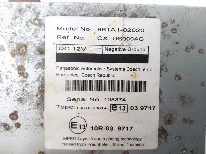 Toyota Verso (2009 - 2012) 861A102020 Магнитола / мультимедийная система — фото 3