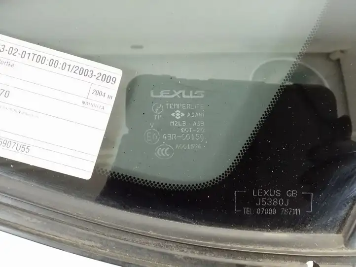 Lexus RX 330 - 350 - 400H (2003 - 2006) 62710-48180 Заднее боковое стекло — фото 3