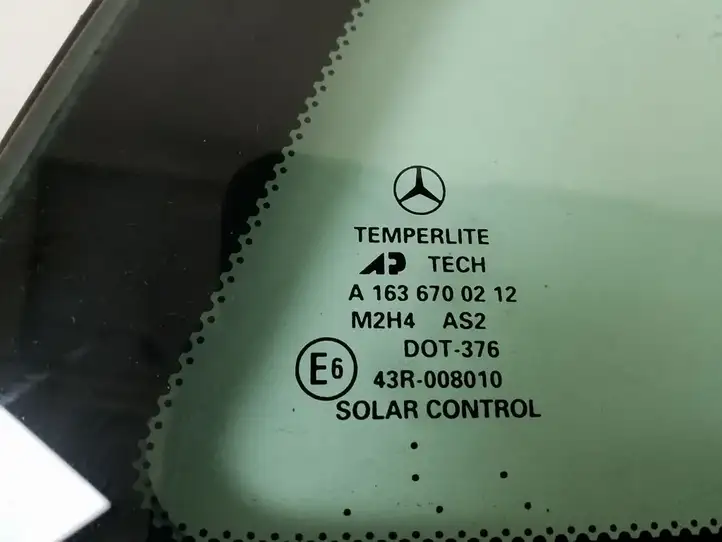 Mercedes-Benz ML W163 (1997 - 2005) A1636700212 Заднее боковое стекло — фото 3