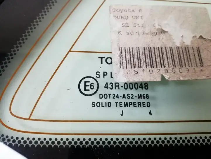 Toyota Avensis T250 (2003 - 2006) 62710-05100 Заднее боковое стекло — фото 2