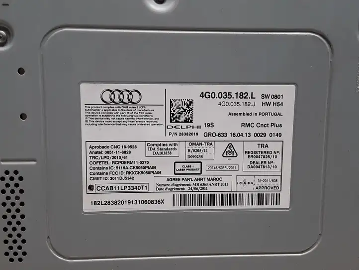 Audi A6 C7 (2011 - 2014) 4G0035182L Магнитола / мультимедийная система — фото 3