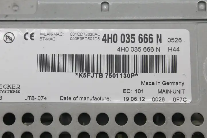 Audi A8 S8 D4 4H (2010 - 2014) 4H0035666N Магнитола / мультимедийная система — фото 6