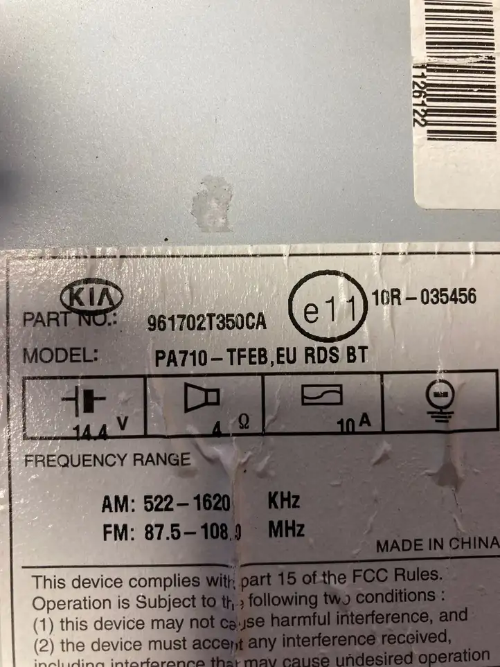 Kia Optima (2010 - 2013) 961702T350CA Магнитола / мультимедийная система — фото 2