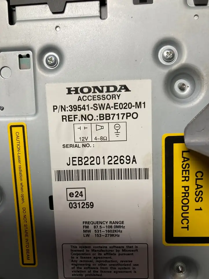 Honda CR-V (2006 - 2009) JEB22012269A Магнитола / мультимедийная система — фото 2