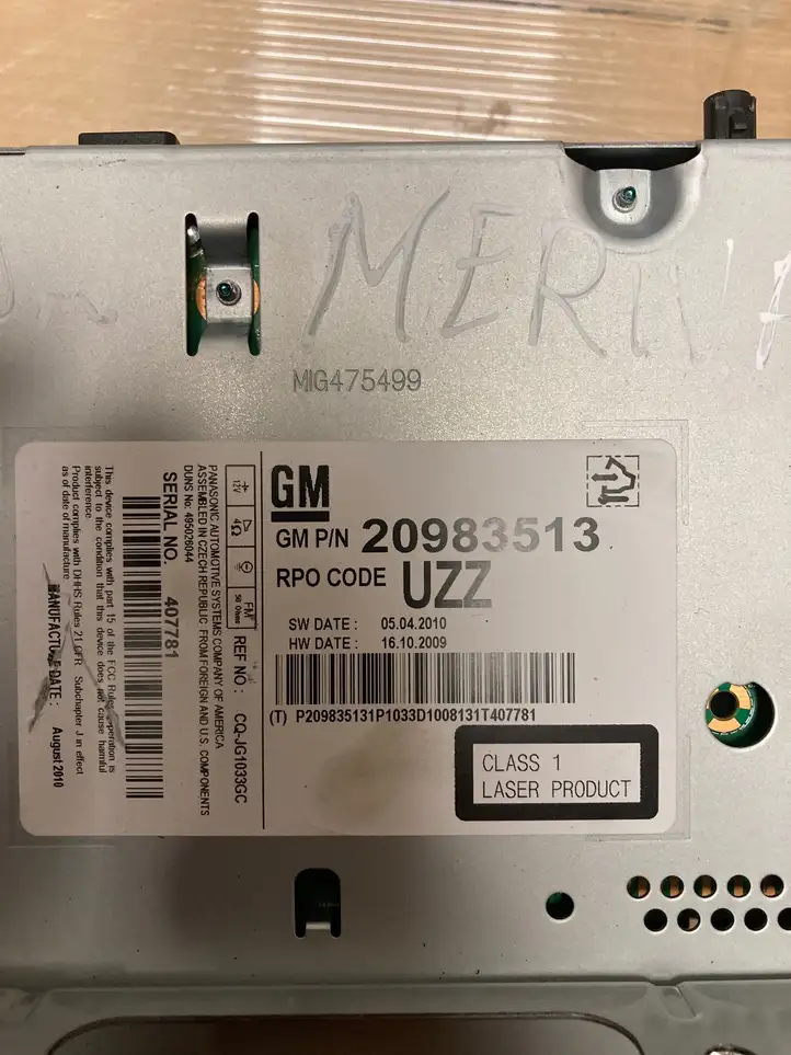 Opel Meriva B (2010 - 2014) 13346044 Магнитола / мультимедийная система — фото 1
