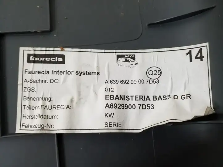 Mercedes-Benz Vito Viano W639 (2003 - 2010) A6396929900 Прочие детали салона — фото 2
