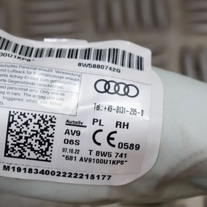 Audi A4 S4 B9 8W (2019 - ) 8W5880742G Боковая подушка безопасности шторка — фото 6
