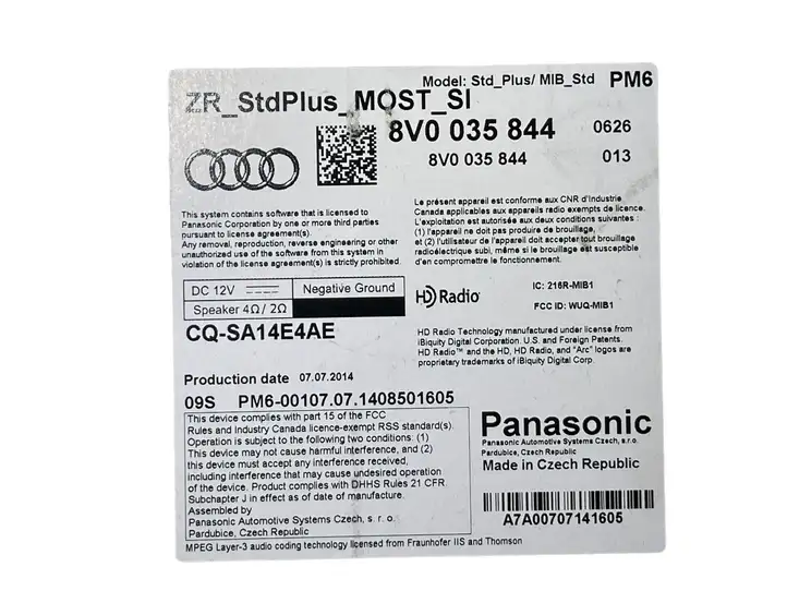 Audi A3/S3 8V (2012 - 2016) 8V0035844 Магнитола / мультимедийная система — фото 7
