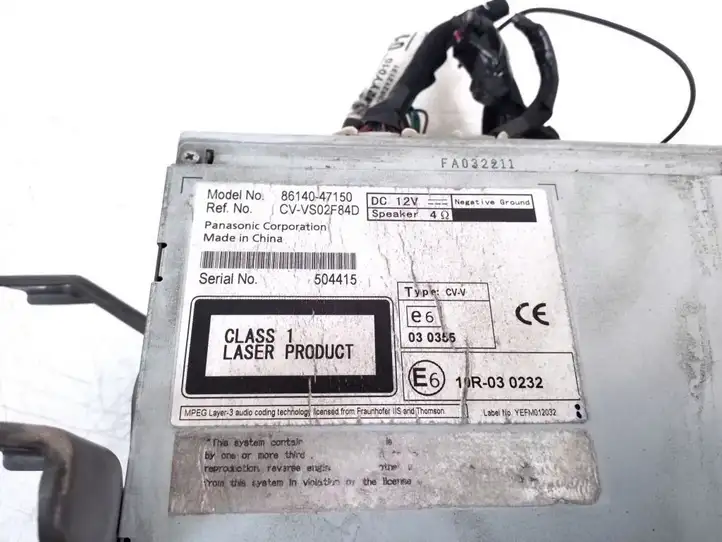 Toyota Prius+ (ZVW40) (2011 - 2018) 86140-47150 Магнитола / мультимедийная система — фото 2