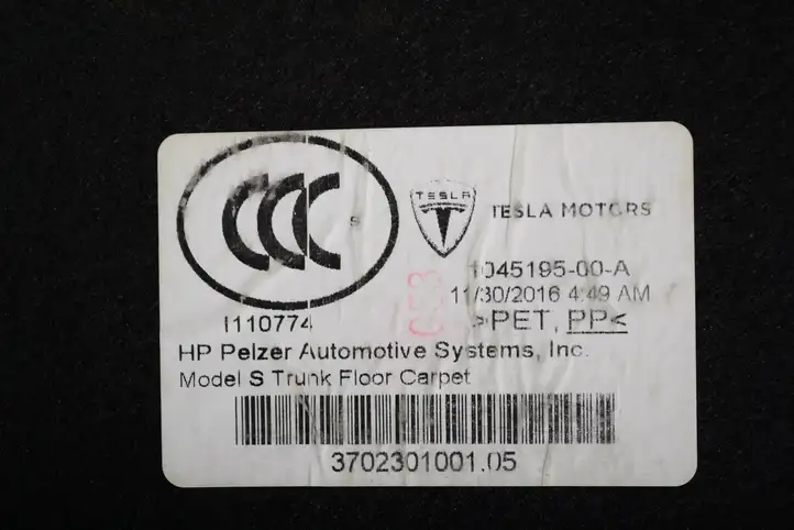 Tesla Model S (2016 - 2021) 104519500A Пол багажника — фото 7