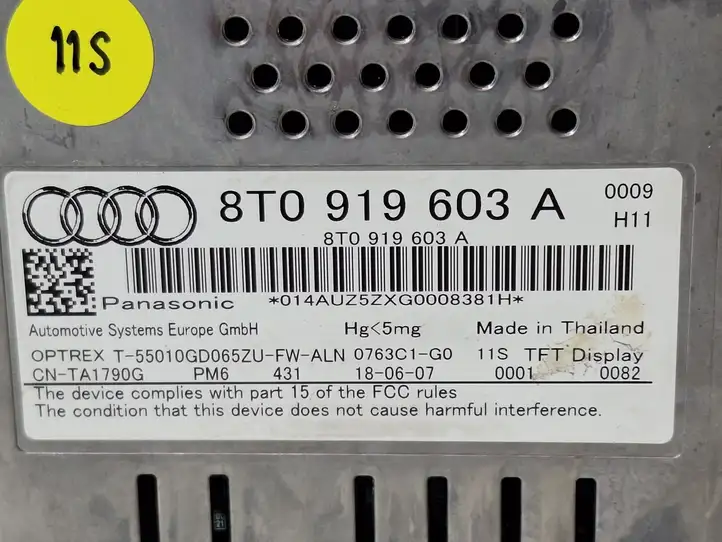Audi A5 8T 8F (2007 - 2011) 8T0919603A Дисплей / маленький экран — фото 3