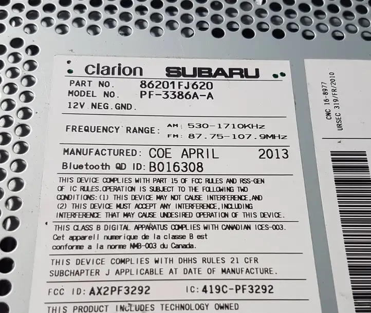Subaru Impreza IV (2013 - 2016) 86201FJ620 Магнитола / мультимедийная система — фото 6