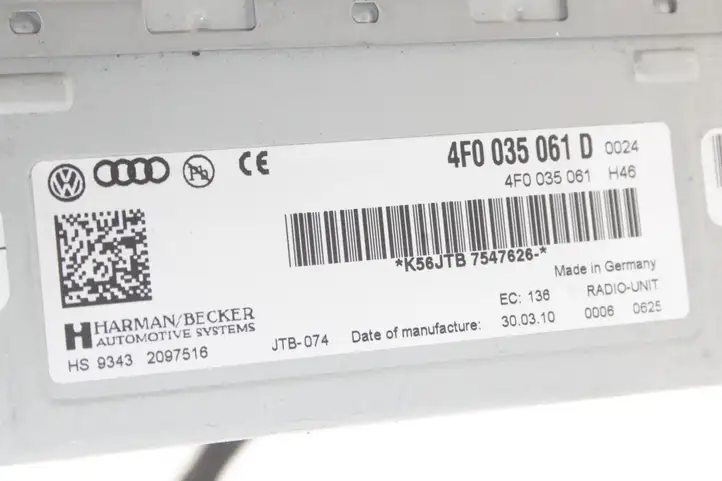 Audi A5 8T 8F (2007 - 2011) 4F0035061D Магнитола / мультимедийная система — фото 5
