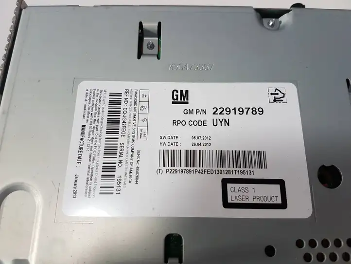 Opel Astra (2009 - 2012)  22919789 Радио/ проигрыватель CD/DVD / навигация