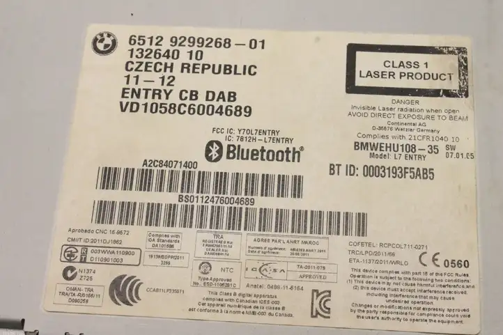 BMW 1 F20 F21 (2011 - 2019) 9299268 Магнитола / мультимедийная система — фото 6