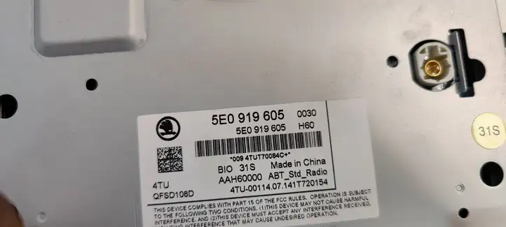 Skoda Octavia Mk3 (5E) (2013 - 2019) 5E0919605 Магнитола / мультимедийная система — фото 7