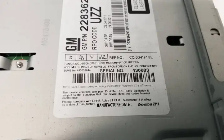 Opel Zafira B (2008 - 2014) 22836293 Магнитола / мультимедийная система — фото 4