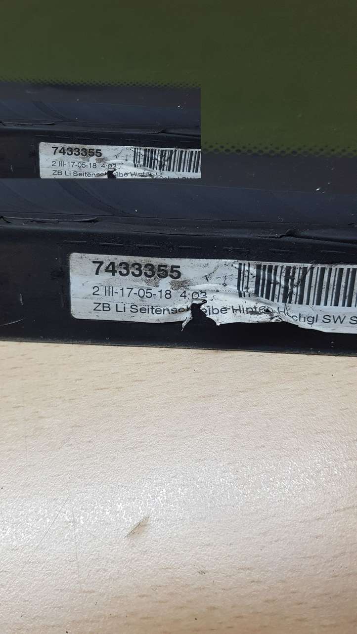 BMW 4 F32 F33 (2013 - 2017)  7433355 Заднее боковое стекло кузова
