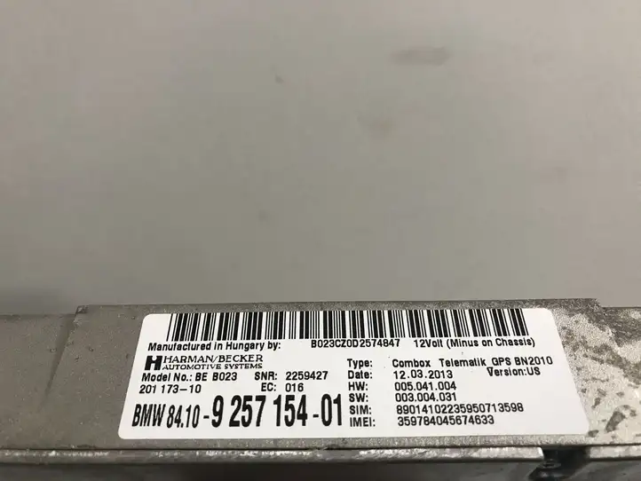 BMW 3 F30 F35 F31 (2012 - 2018) 9257154 Bluetooth модуль — фото 6