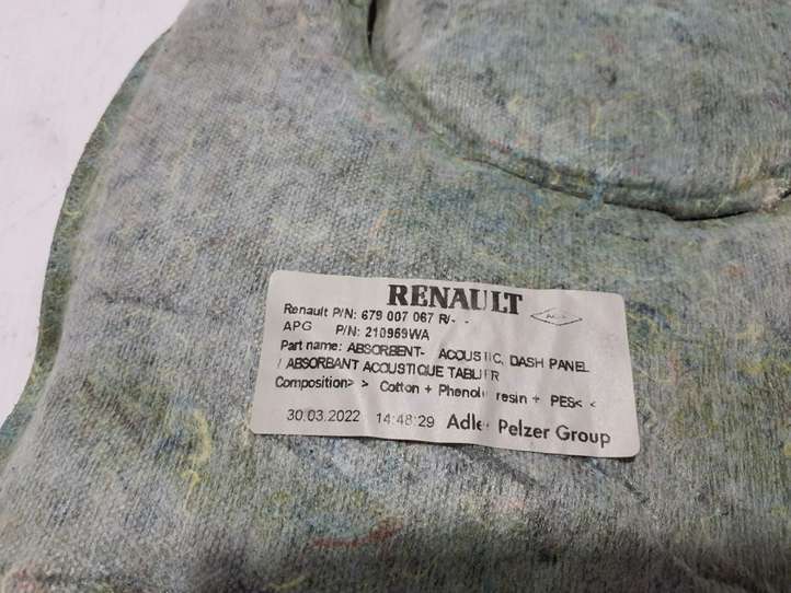 Renault ZOE (2012 - )  679007067R шумоизоляция перегородки