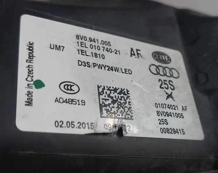 Audi A3/S3 8V (2012 - 2016) 8V0941005 Передняя фара — фото 4