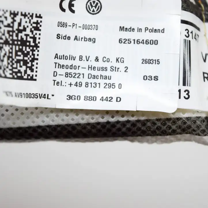 Volkswagen PASSAT B8 (2015 - ) 3G0880442D Подушка безопасности сиденья — фото 5